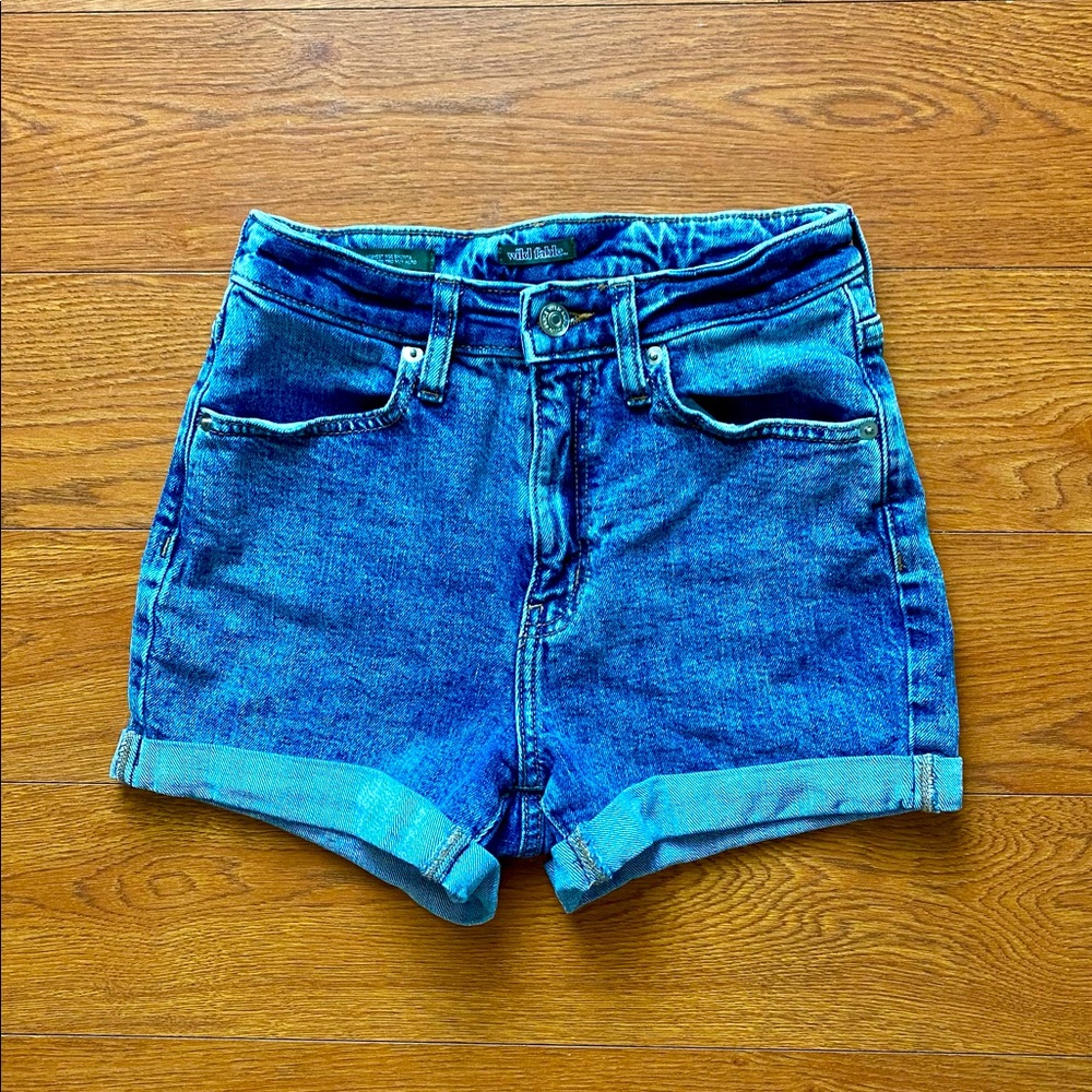 Womens High Waisted Jean Shorts - Size 0/25